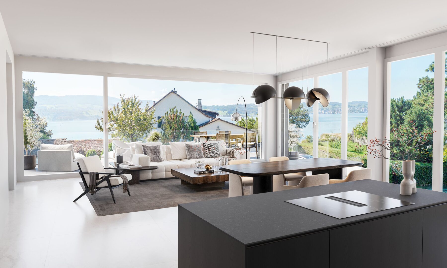 Moderne Küche nach einem Umbau in einer Wohnung