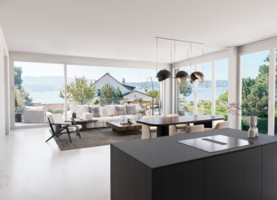 Moderne Küche nach einem Umbau in einer Wohnung